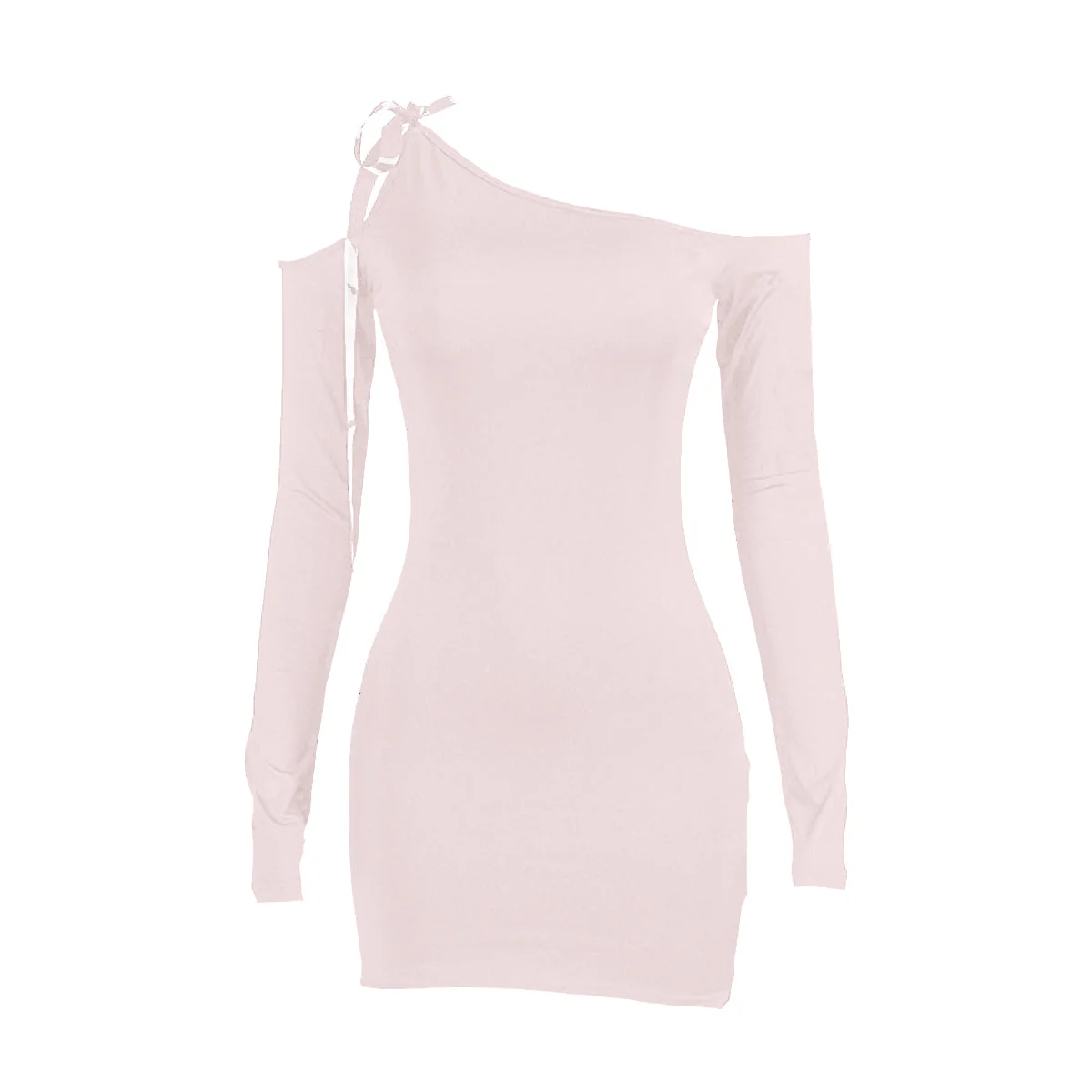 Off shoulder long sleeve ribbon mini dress | red tango dress - Image 4
