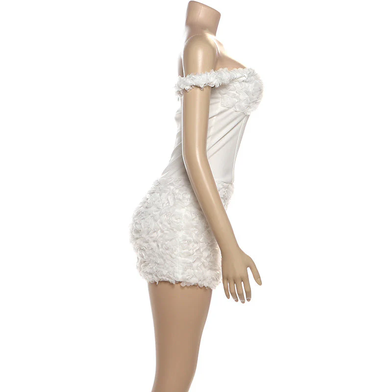 Off shoulder zip-up mini dress - Image 3