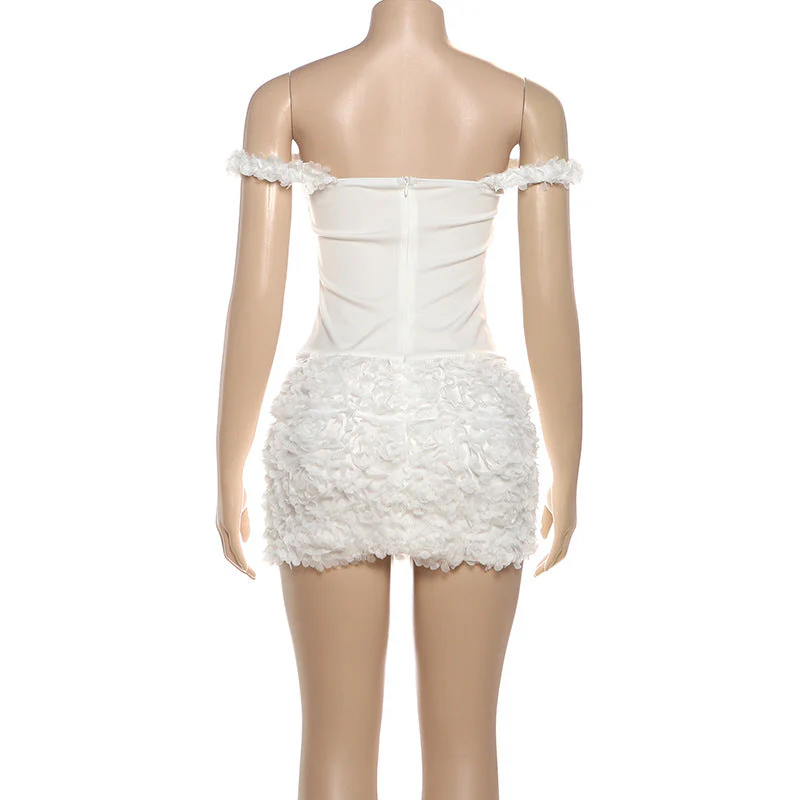 Off shoulder zip-up mini dress - Image 4