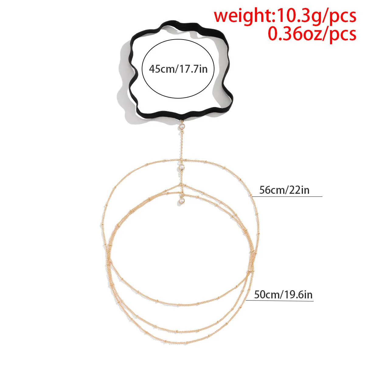 Pearl layered thigh chain - Image 3