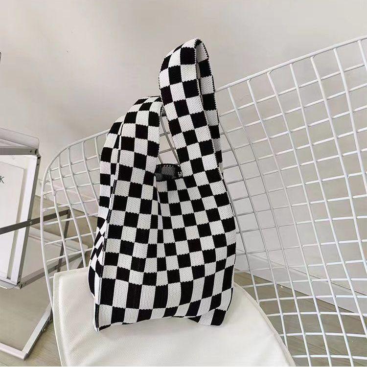 Plaid contrast handbag - Image 6