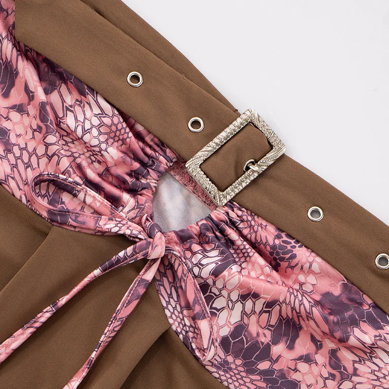 Print hollow out buckle tube top - Image 7