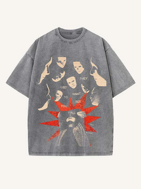 Psychological Mask Design Vintage T-Shirt - Image 3