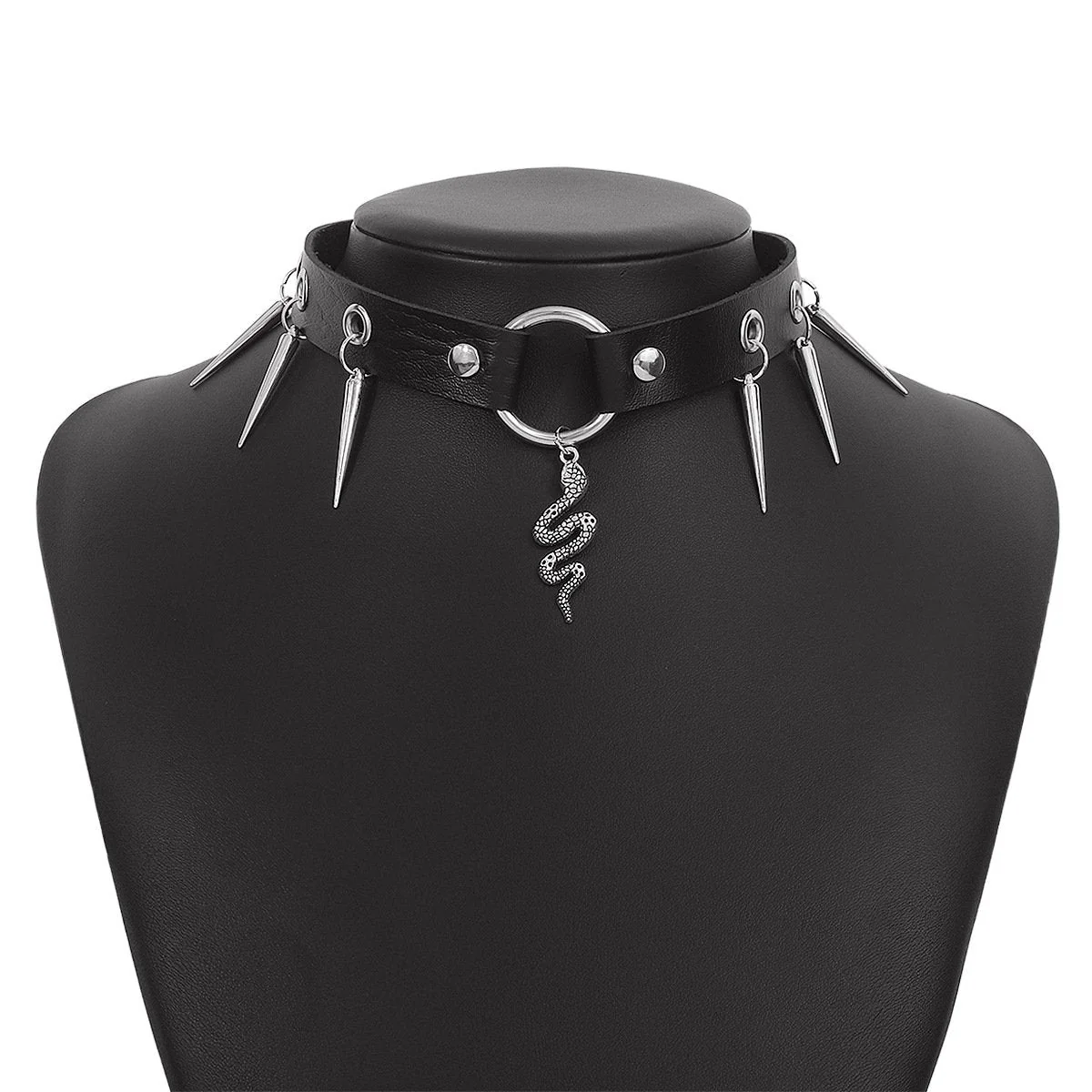 PU leather rivet animal decor o ring chocker - Image 5