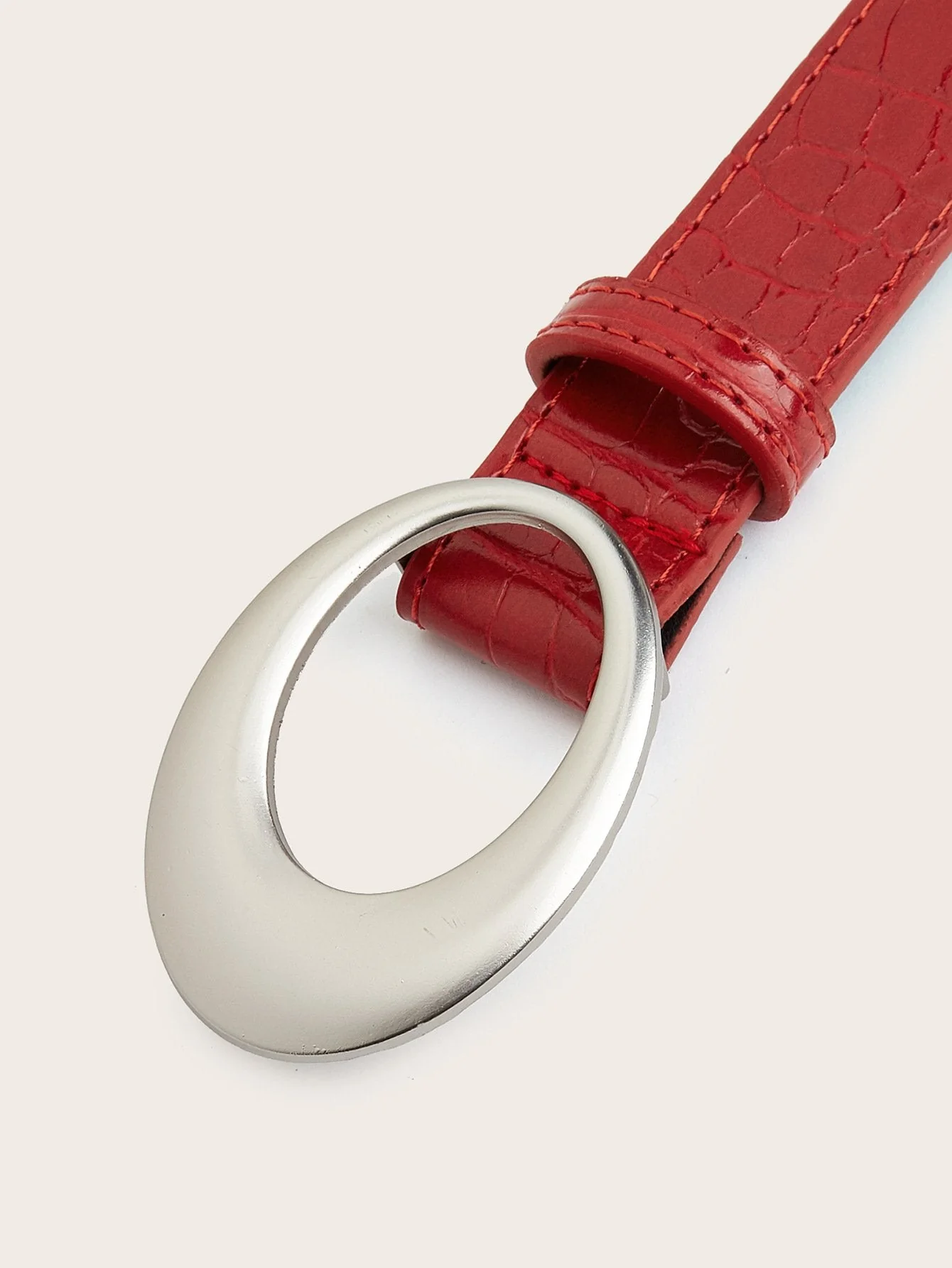 PU leather solid metal decor belt - Image 3