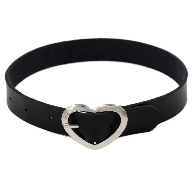 PU leather rivet o ring metal chain necklace - Image 22