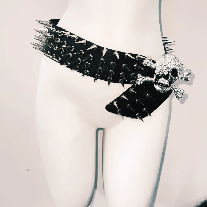 Rivet halter self tie pleated belt mini skirt set - Image 7