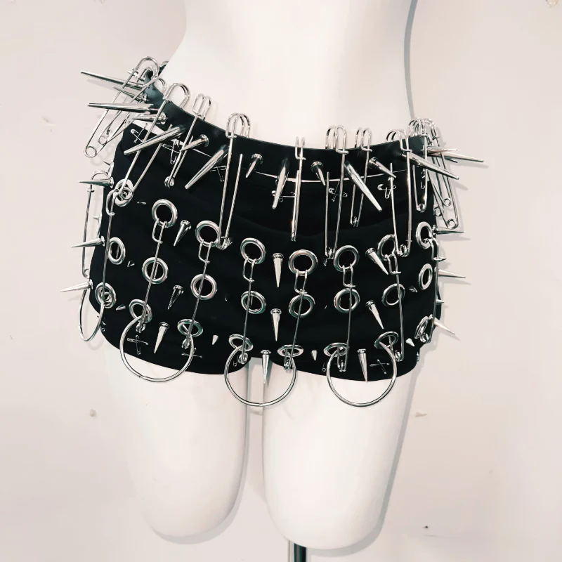 Rivet o ring hollow out short pant set - Image 2