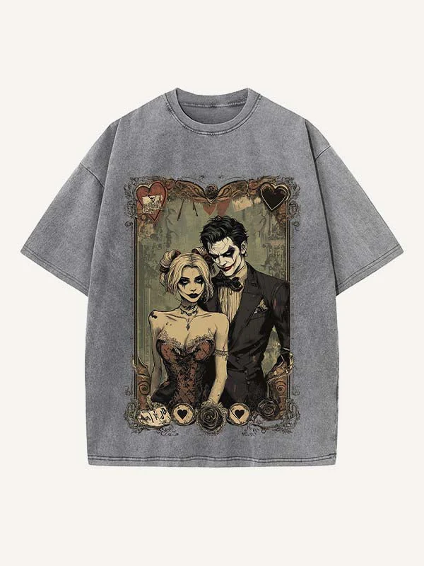 Romantic Heart Frame Graphic Vintage T-Shirt - Image 2