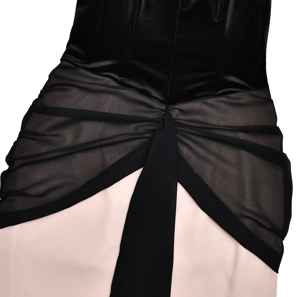 Ruched backless contrast tube maxi dress - Image 6