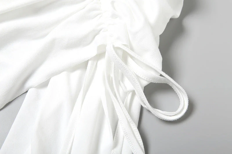 Ruched drawstring u neck cami mini dress - Image 6