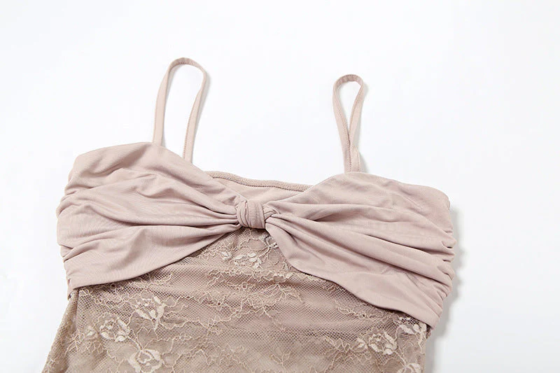 Ruched lace patchwork cami maxi dress - Image 5