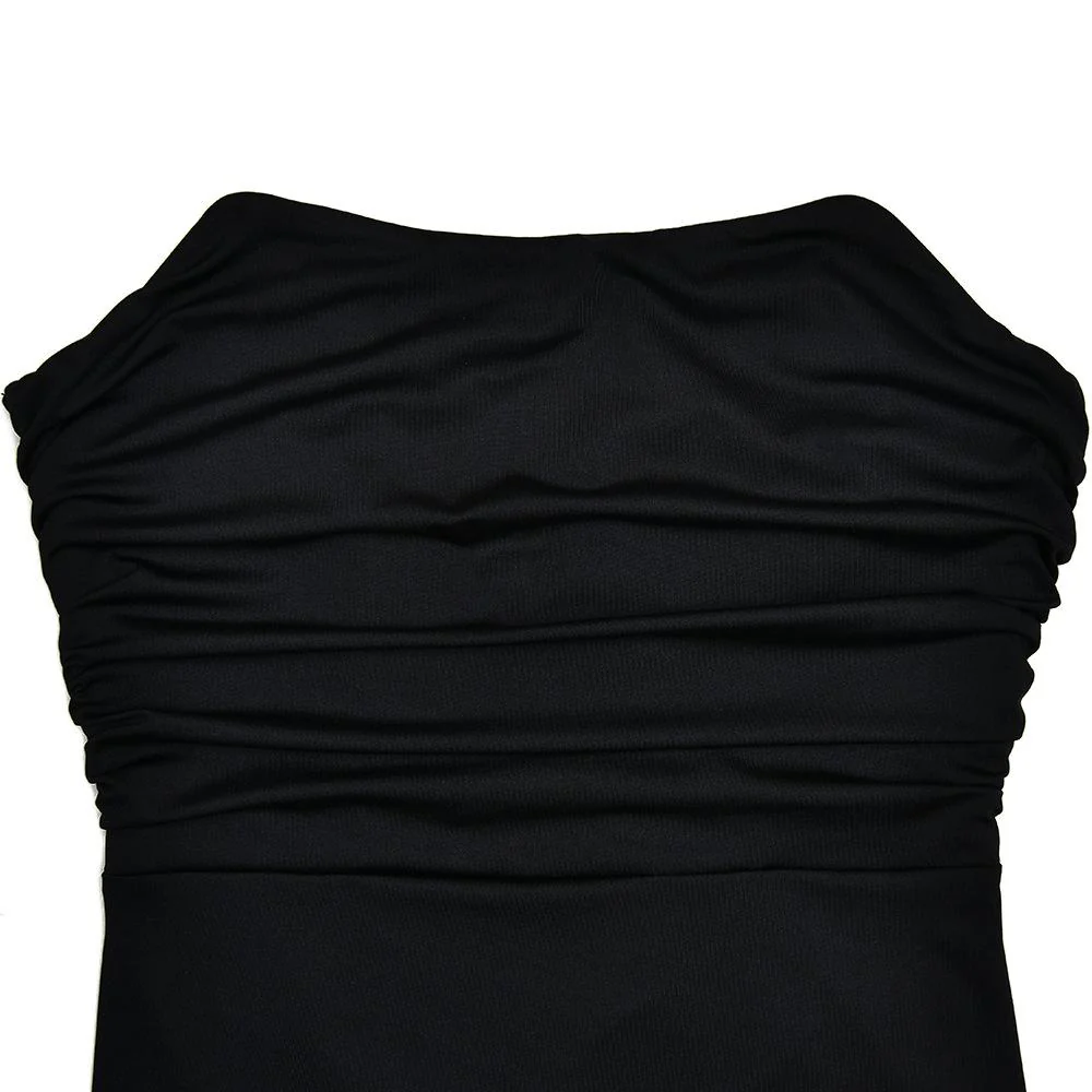 Ruched lace up backless hollow out tube maxi dress - Image 13