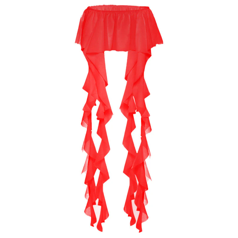 Ruched ruffle solid decor belt - Image 3