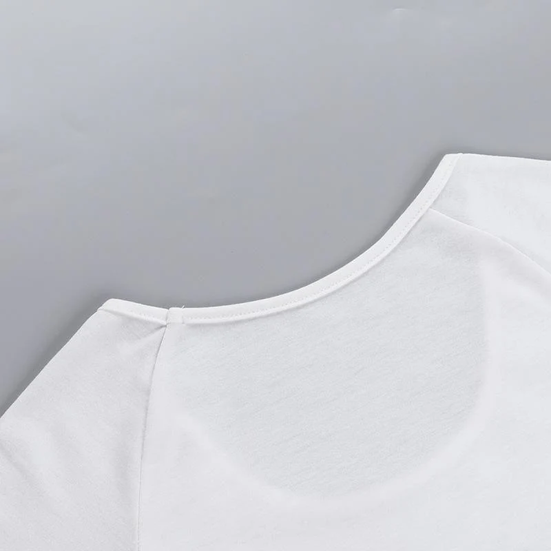 Short sleeve “WET” ruffle u neck top - Image 8