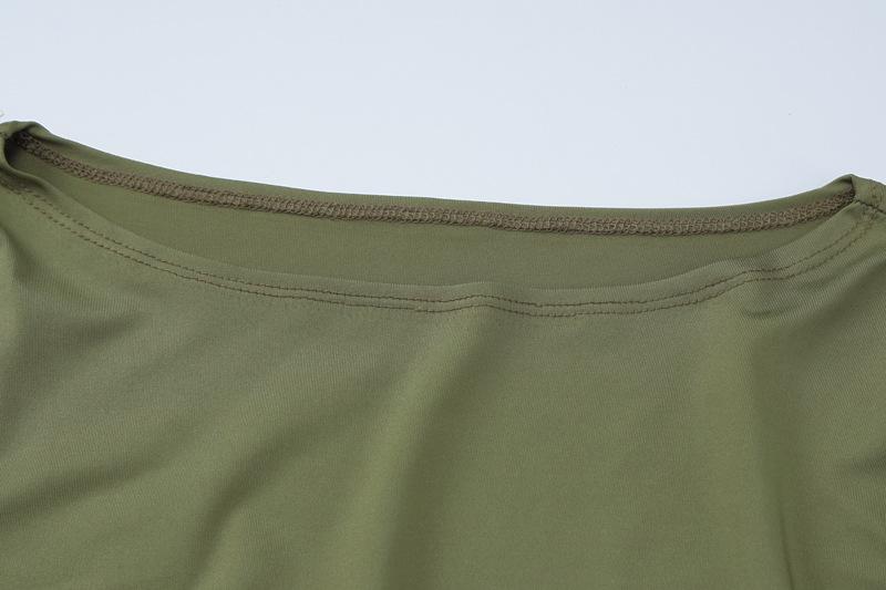Sleeveless crewneck ruched solid maxi dress - Image 7