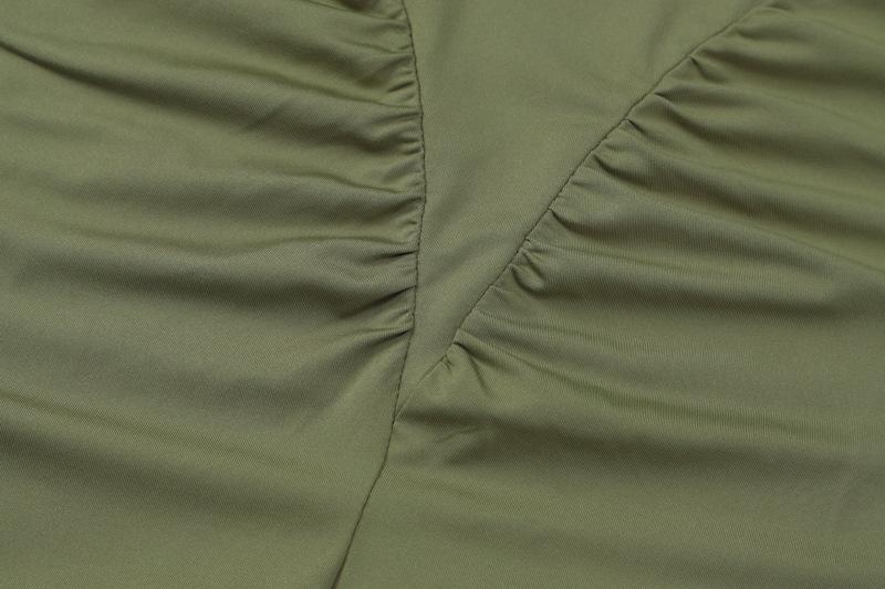 Sleeveless crewneck ruched solid maxi dress - Image 9