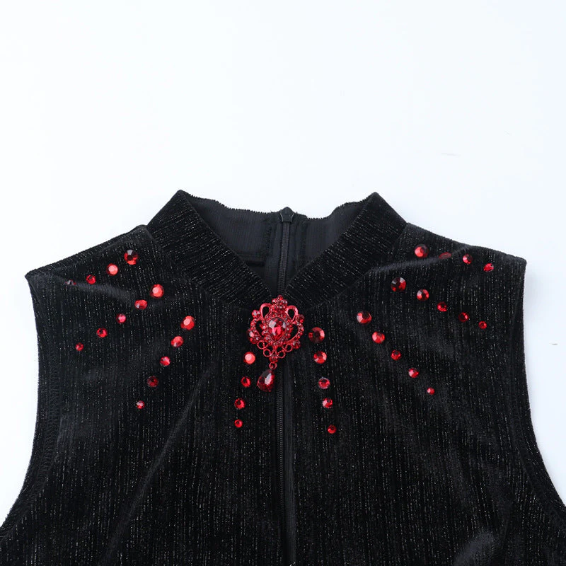 Sleeveless hollow out beaded maxi dress - Image 8
