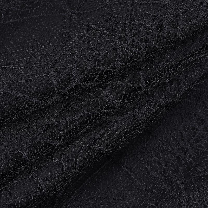 Solid irregular mesh spider web pattern mini skirt y2k 90s Revival Techno Fashion - Image 8