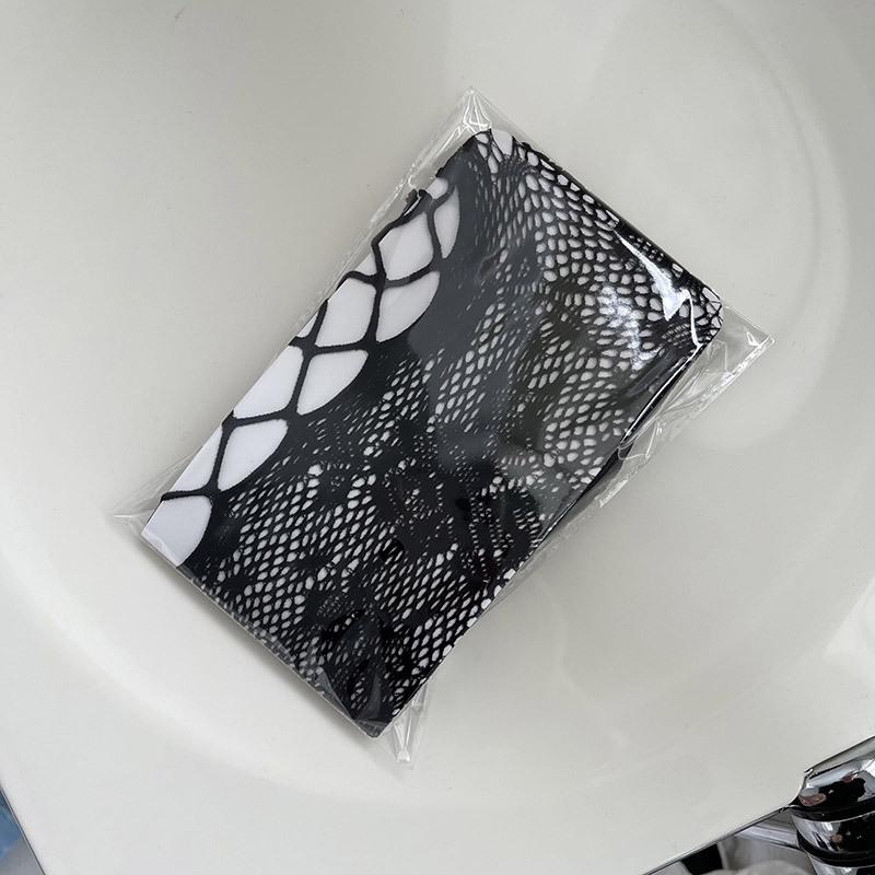 Side hollow out fishnet tights - Image 7