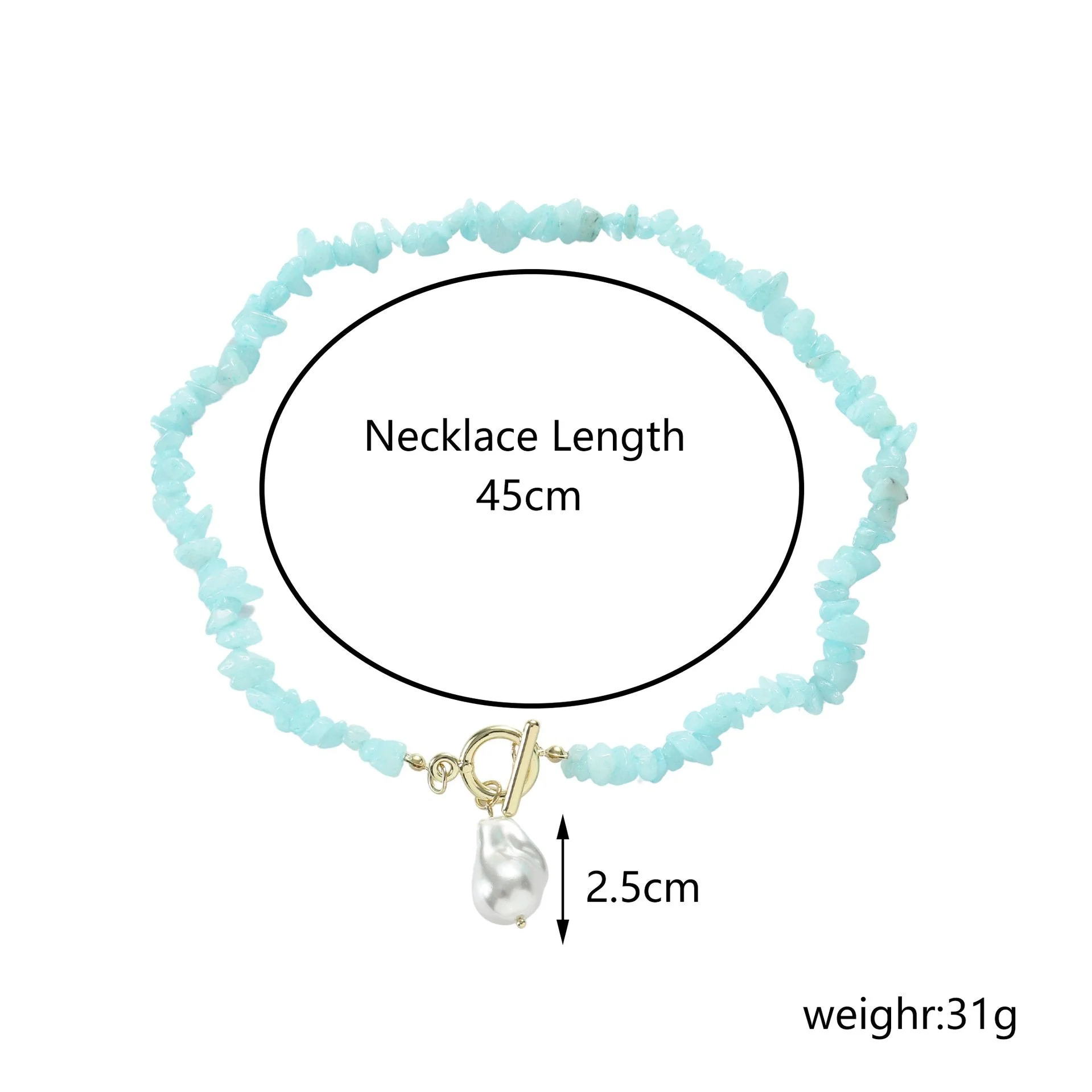 Stone beaded multicolor pendant necklace - Image 14