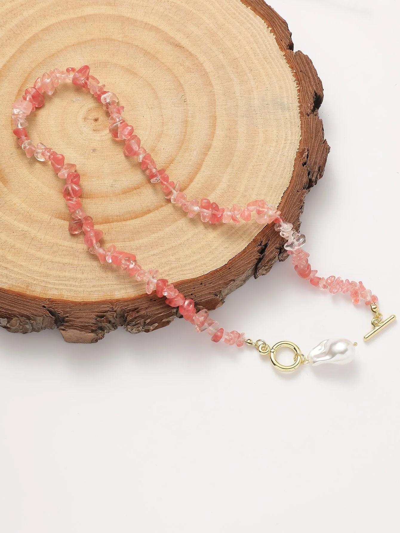 Stone beaded multicolor pendant necklace - Image 18
