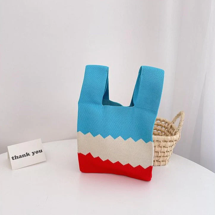 Striped contrast handbag - Image 4