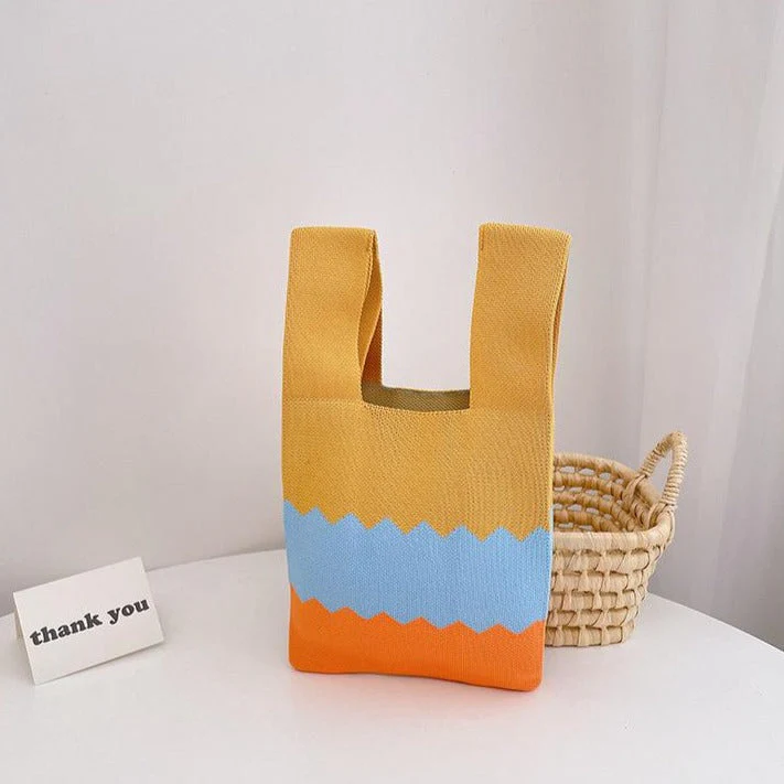 Striped contrast handbag - Image 5