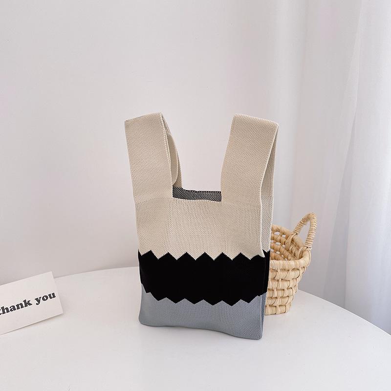 Striped contrast handbag - Image 7