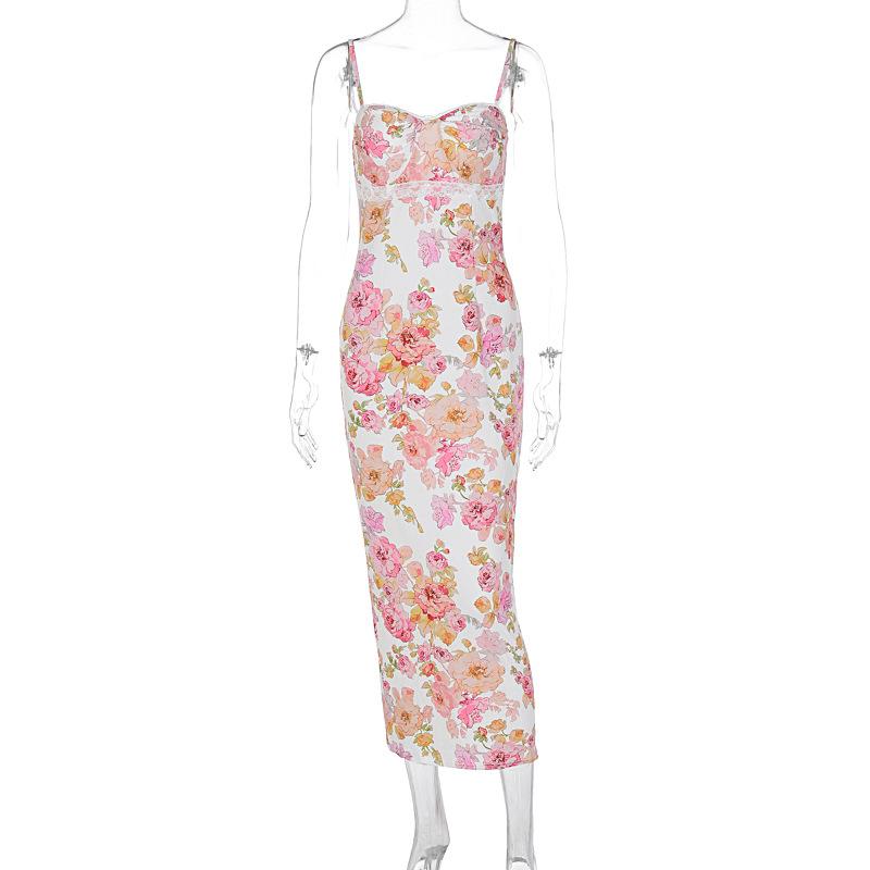 Sweetheart neck flower print cami maxi dress - Image 2