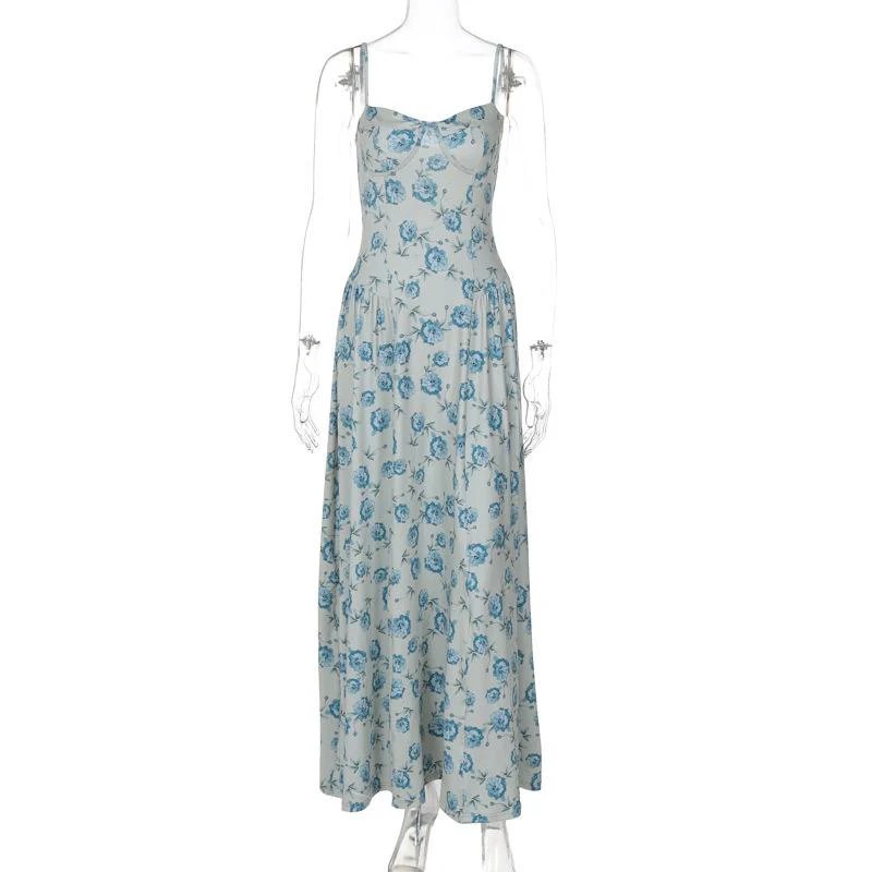Sweetheart neck flower print cami maxi dress - Image 2