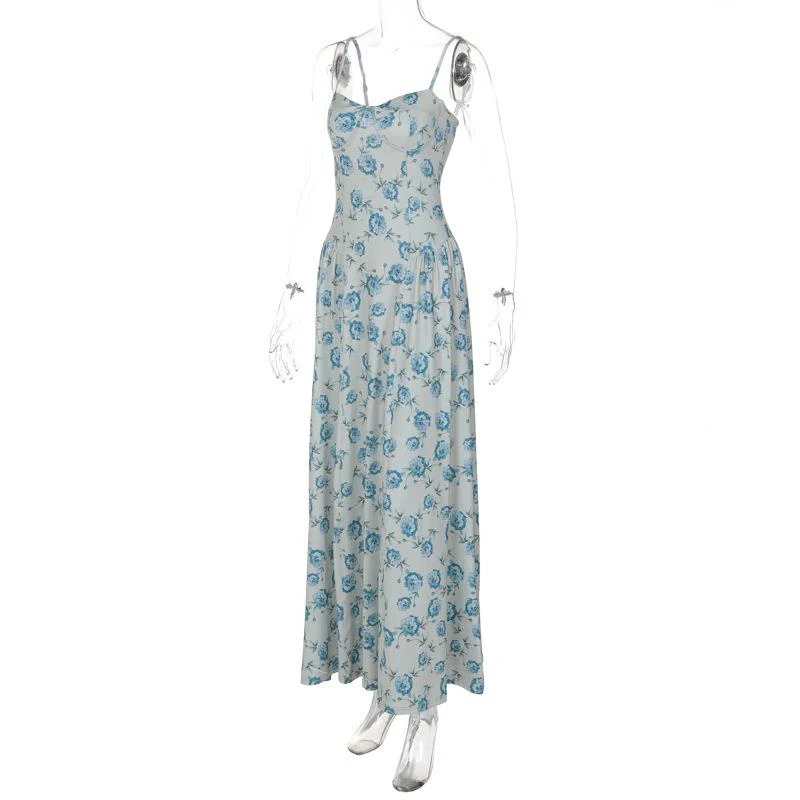 Sweetheart neck flower print cami maxi dress - Image 3