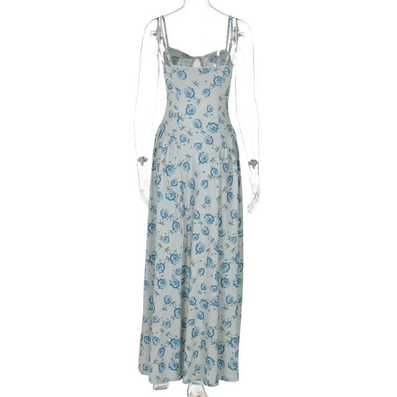 Sweetheart neck flower print cami maxi dress - Image 4
