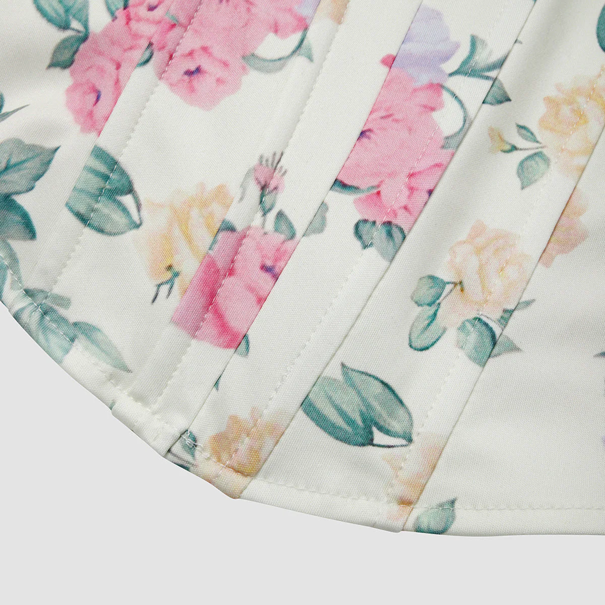 Sweetheart neck flower print corset tube top - Image 10