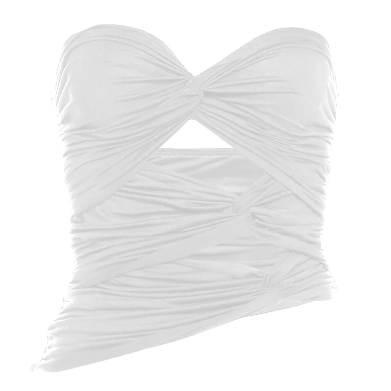 Sweetheart neck hollow out tube top - Image 2