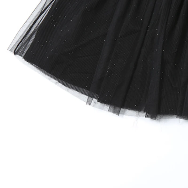 Sweetheart neck mesh glitter tube mini dress - Image 6