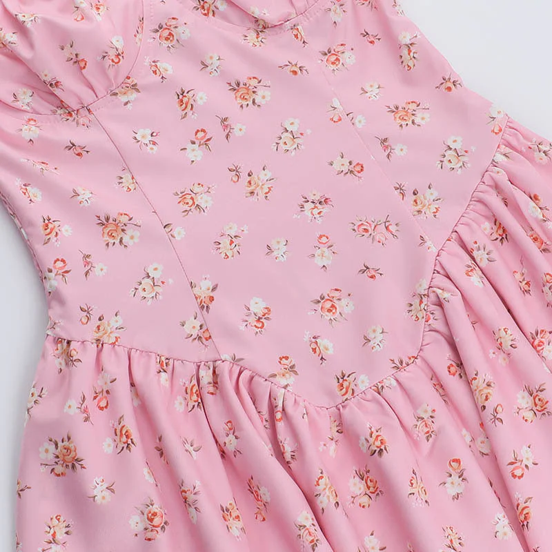 Sweetheart neck ruffle flower print cami mini dress - Image 7