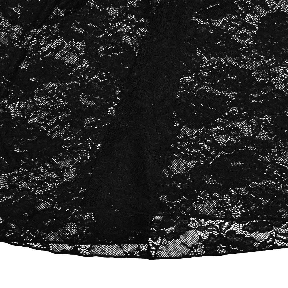 Sweetheart neck ruffle lace see through cami maxi skirt set - Image 8