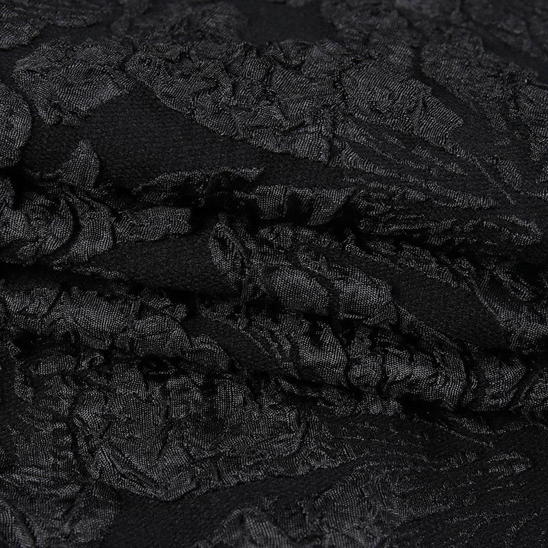 Textured cross applique ruffle halter zip-up lace up mini dress goth Alternative Darkwave Fashion victorian goth fashion goth Emo Darkwave Fashion - Image 10