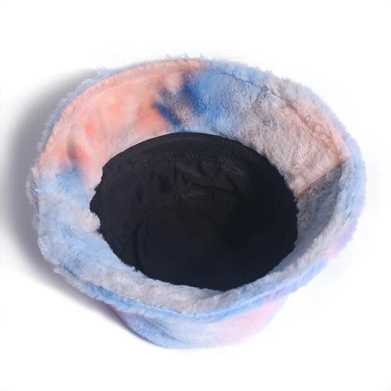 Tie dye fluffy fisherman bucket hat - Image 6
