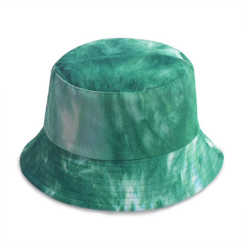 Tie dye print corduroy fisherman bucket hat - Image 3