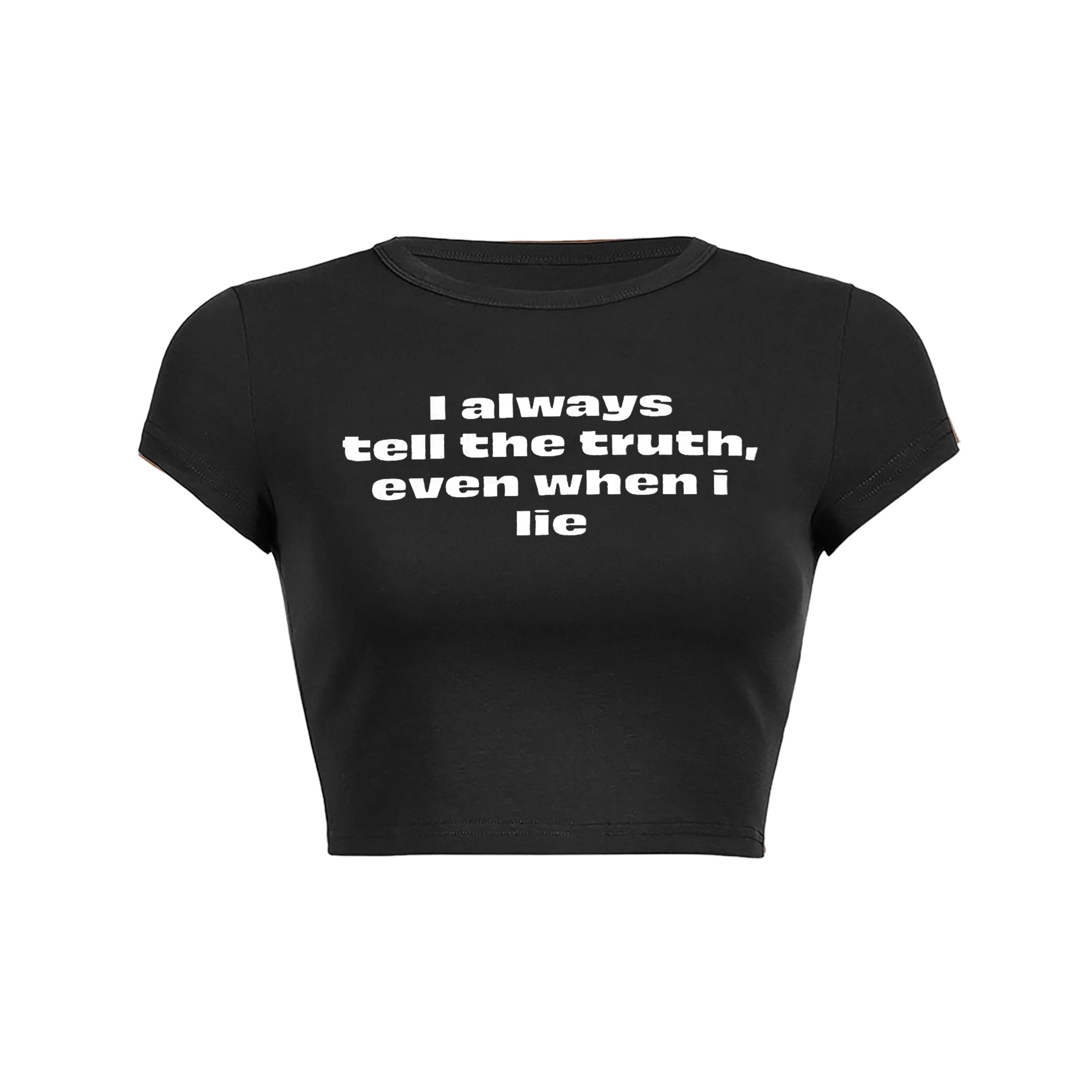Truthful Lies Crop Top Baby Tee