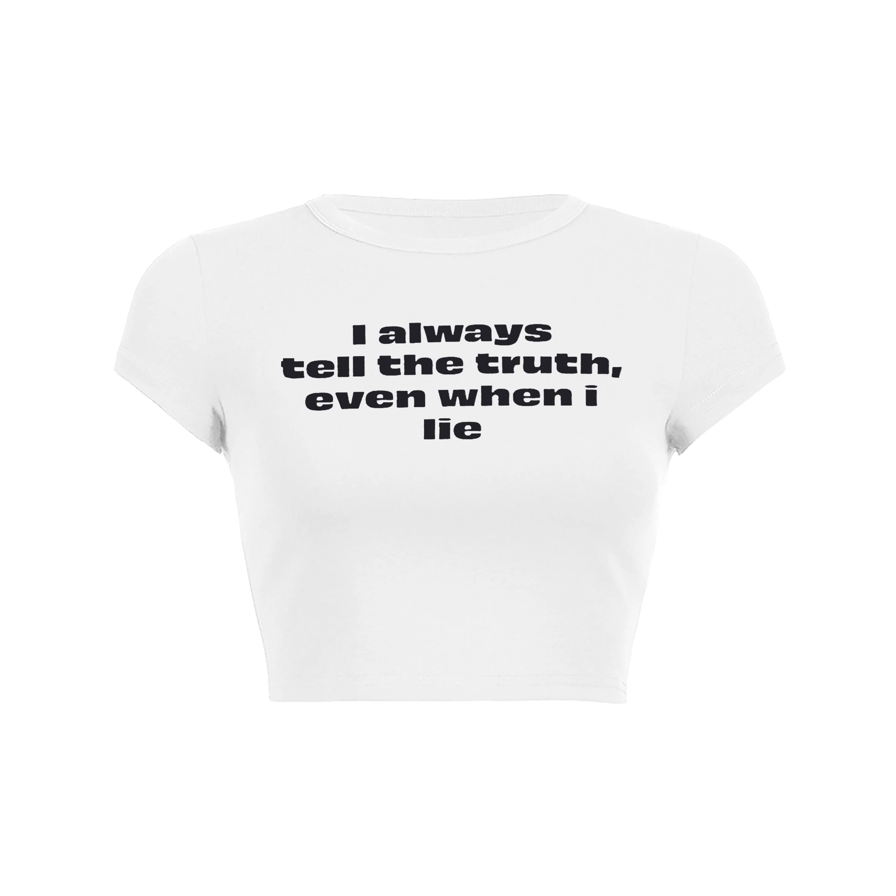Truthful Lies Crop Top Baby Tee - Image 10