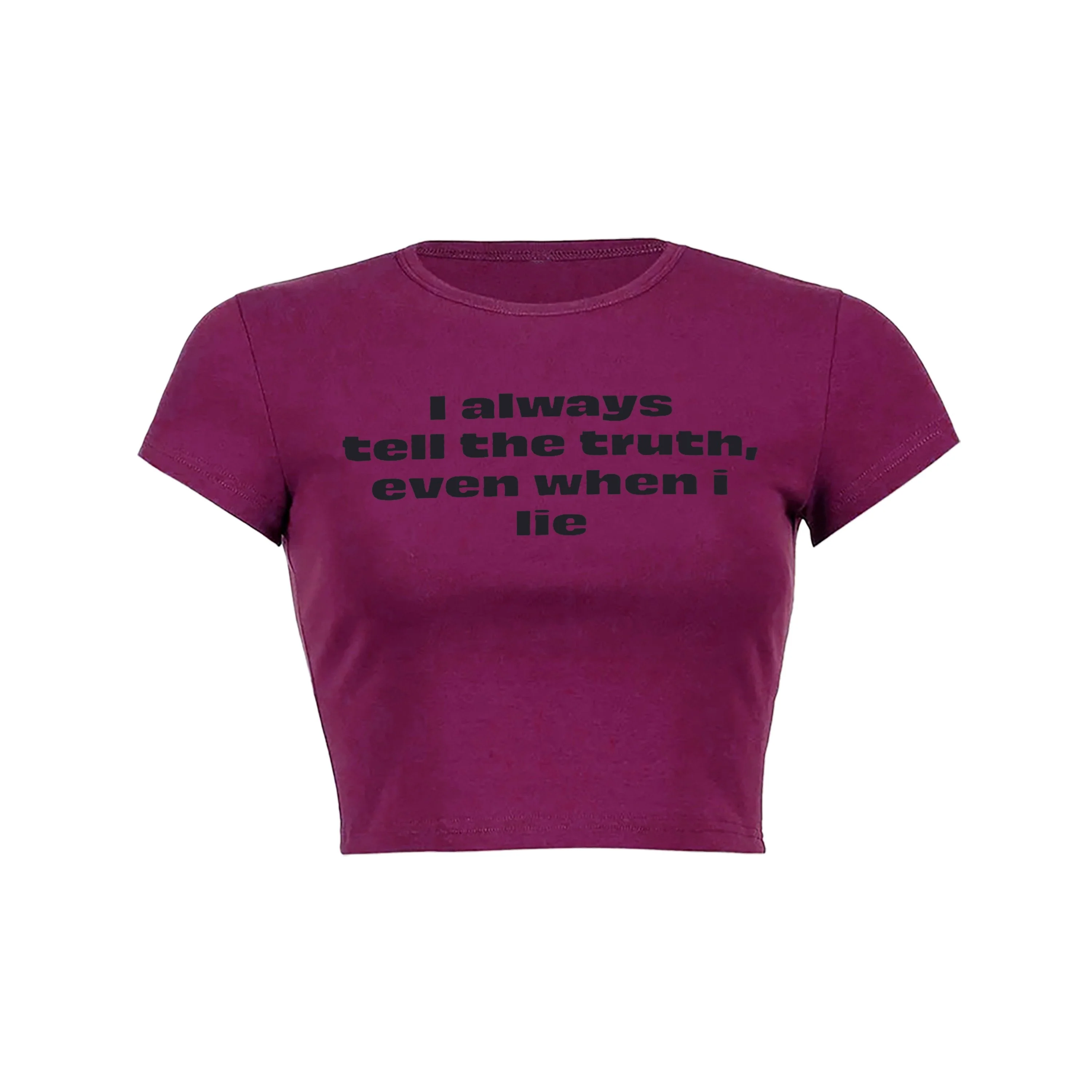 Truthful Lies Crop Top Baby Tee - Image 11