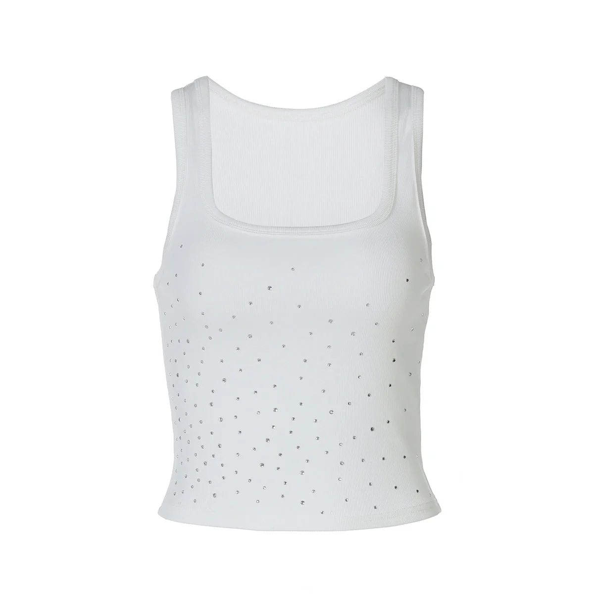 U neck beaded tank top