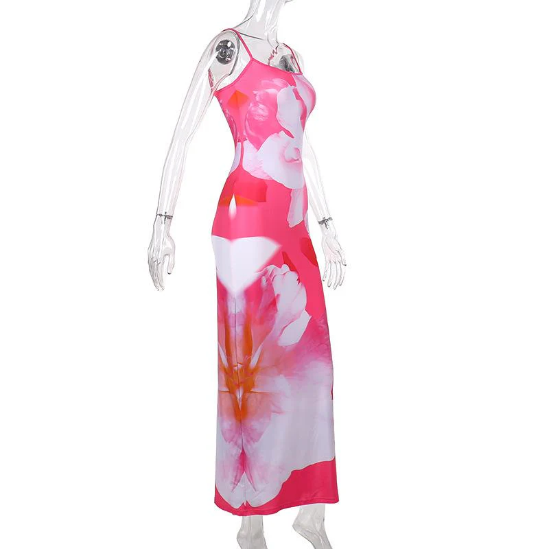U neck flower print cami maxi dress - Image 5