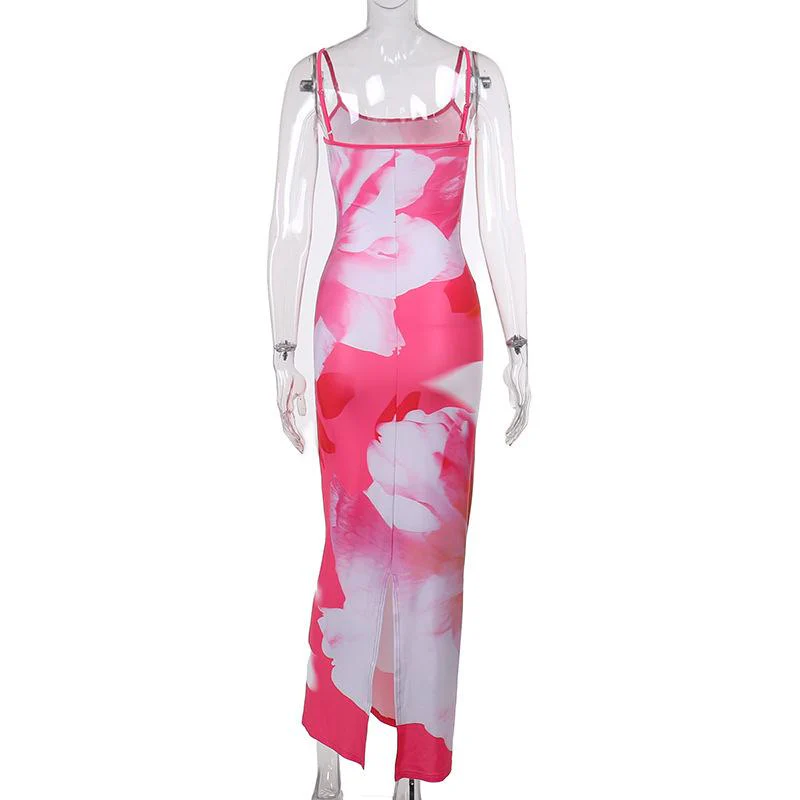 U neck flower print cami maxi dress - Image 6