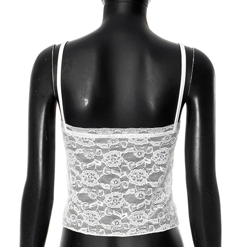 U neck lace bowknot cami top - Image 3