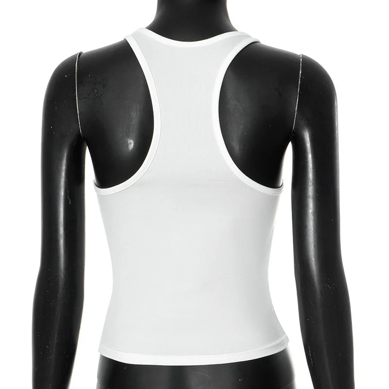 U neck sweetheart print o ring tank top - Image 4