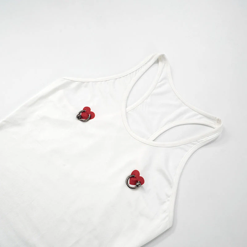 U neck sweetheart print o ring tank top - Image 5